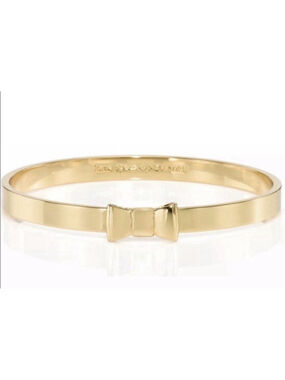 KATE SPADE Take A Bow Gold Bangle Bracelet Gold Bow New With Tags